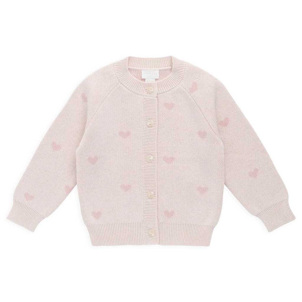 Jamie Kay Kate Cardigan Kate Heart Jacquard 0-2Y